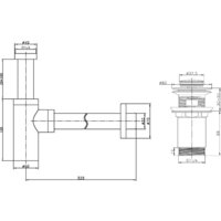 Умывальник Lauter 21493A + клапан 21190W + сифон 21635W (белый матовый) - Превью изображения №18 — Интернет-магазин Time-Shop