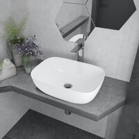 Умывальник Lauter 21493A + клапан 21190W + сифон 21635W (белый матовый) - Превью изображения №8 — Интернет-магазин Time-Shop