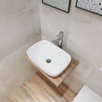 Умывальник Lauter 21493A + клапан 21190W + сифон 21635W (белый матовый) - Превью изображения №7 — Интернет-магазин Time-Shop