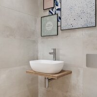 Умывальник Lauter 21493A + клапан 21190W + сифон 21635W (белый матовый) - Превью изображения №5 — Интернет-магазин Time-Shop