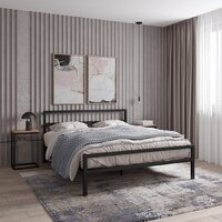 Кровать Князев Мебель Наргиз НЗ.180.200.Ч (черный муар) - Превью изображения №4 — Интернет-магазин Time-Shop