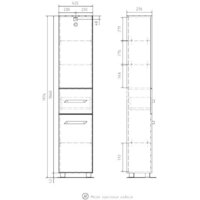  Volna Шкаф-пенал Onda 40 (напольный) - Превью изображения №8 — Интернет-магазин Time-Shop