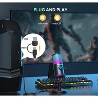 Проводной микрофон Maono DM30 RGB (черный) - Превью изображения №5 — Интернет-магазин Time-Shop