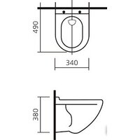 Унитаз подвесной Sanita Luxe Attica (с пневмокрышкой) - Превью изображения №2 — Интернет-магазин Time-Shop