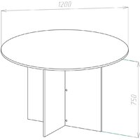 Офисный стол для переговоров МДК СП-К круглый 1200x1200x750 (венге) - Превью изображения №2 — Интернет-магазин Time-Shop
