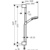 Душевой гарнитур  Hansgrohe Vernis Blend Vario 26275000 - Превью изображения №2 — Интернет-магазин Time-Shop