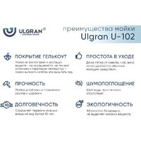 Кухонная мойка Ulgran U-102n (344 ультра-черный) - Превью изображения №3 — Интернет-магазин Time-Shop