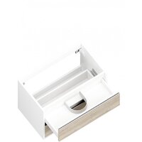  ЗОВ Тумба под умывальник Парма 70 P70LWP0MWHMC1A-LDSPW (белый/белый галифакс) - Превью изображения №2 — Интернет-магазин Time-Shop