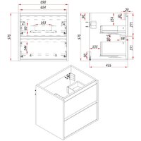  ЗОВ Тумба под умывальник Парма 70 P70LWP0MWHMC1A-LDSPW (белый/белый галифакс) - Превью изображения №7 — Интернет-магазин Time-Shop