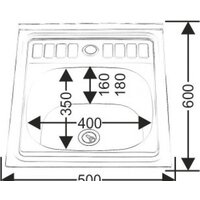 Кухонная мойка Melana MLN-5060 (матовая, глубина чаши 16 см., сталь 0.4 мм.) - Превью изображения №2 — Интернет-магазин Time-Shop