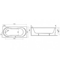 Ванна Polimat GRACJA 170x75 с ножками - Превью изображения №7 — Интернет-магазин Time-Shop