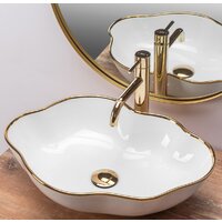 Умывальник Rea Pearl (белое золото) - Превью изображения №3 — Интернет-магазин Time-Shop