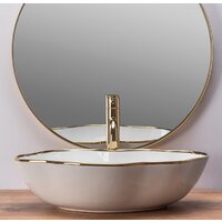 Умывальник Rea Pearl (белое золото) - Превью изображения №4 — Интернет-магазин Time-Shop