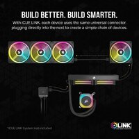 Комплект вентиляторов для корпуса с контроллером Corsair iCUE LINK QX120 RGB Triple Pack + Hub CO-9051002-WW - Превью изображения №3 — Интернет-магазин Time-Shop