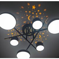 Припотолочная люстра Mirastyle Диод MH-3231/6 BK+FGD - Превью изображения №10 — Интернет-магазин Time-Shop