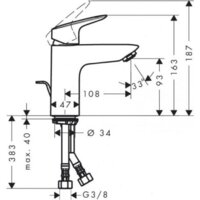 Смеситель Hansgrohe Logis 100 71102000 00020242 - Превью изображения №6 — Интернет-магазин Time-Shop