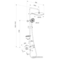 Душевая система  Milardo Ideal Spa ILSSBTHM06 - Превью изображения №12 — Интернет-магазин Time-Shop