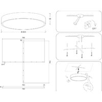 Светильник-тарелка Ambrella light FV5540 WH (белый) - Превью изображения №9 — Интернет-магазин Time-Shop
