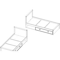 Кровать Anrex Magellan 90x200 656385 (сосна винтаж) - Превью изображения №3 — Интернет-магазин Time-Shop