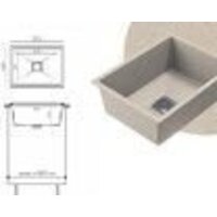 Кухонная мойка Polygran Blade 550 (кремовый) - Превью изображения №2 — Интернет-магазин Time-Shop