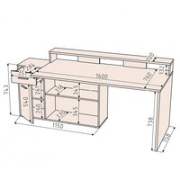 Стол Интерлиния Skill-3 (антрацит) - Превью изображения №2 — Интернет-магазин Time-Shop
