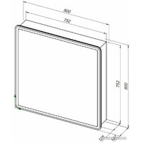  Aquanet Шкаф с зеркалом Оптима 80 311862 - Превью изображения №12 — Интернет-магазин Time-Shop