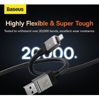 Кабель Baseus CoolPlay Series USB Type-A - Lightning (1 м, черный) - Превью изображения №15 — Интернет-магазин Time-Shop