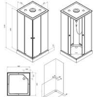 Душевая кабина AM.PM X-Joy 90x90 W94C-403-090BT - Превью изображения №8 — Интернет-магазин Time-Shop