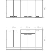Готовая кухня Агута Альфа 1.5 (глиняный серый/сатин/дуб бунратти) - Превью изображения №2 — Интернет-магазин Time-Shop
