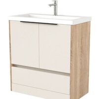 Дабер Тумба под умывальник 017 Тобага/Эридан 80 Т17.8Т.0.18Ч (бежевый/дуб бардолино/ручка черная)