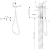 Гигиенический душ Abber Emotion AF8825G (золото матовое) - Превью изображения №4 — Интернет-магазин Time-Shop
