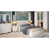 Кровать Трия Скарлет универсальная тип 1 с ПМ 140x200 (велюр мокко светлый) - Превью изображения №5 — Интернет-магазин Time-Shop