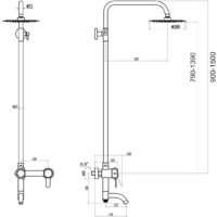 Душевая система  Fmark FS8345 - Превью изображения №2 — Интернет-магазин Time-Shop