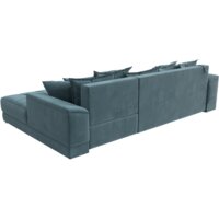 Угловой диван Лига диванов НордСтар правый 121106 (велюр бирюзовый/подушки велюр бирюзовый) - Превью изображения №5 — Интернет-магазин Time-Shop