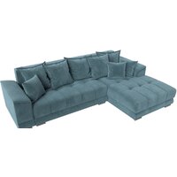 Угловой диван Лига диванов НордСтар правый 121106 (велюр бирюзовый/подушки велюр бирюзовый) - Превью изображения №6 — Интернет-магазин Time-Shop