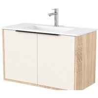 Дабер Тумба под умывальник 018 WeltWasser Deilbach 7517-80 Т18.8W.0.18Ч (бежевый/дуб бардолино/ручка черная)