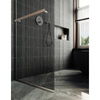 Душевая стенка MaybahGlass 195x89 MGD-735-5у (графитовое стекло/хром матовый) - Превью изображения №3 — Интернет-магазин Time-Shop