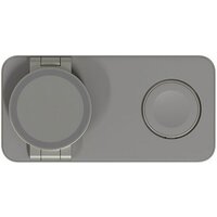 Беспроводное зарядное Magssory Yoga 3 в 1 Charging Station для Samsung Qi2 WCH017t (титан) - Превью изображения №5 — Интернет-магазин Time-Shop