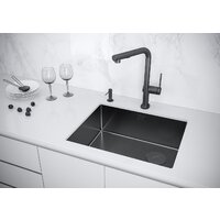 Кухонная мойка Paulmark NEXT-SKEW 54 UNI PM885444-GM (черный/вороненая сталь) - Превью изображения №3 — Интернет-магазин Time-Shop