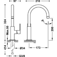 Смеситель Tres Loft-Colors 20020505BL - Превью изображения №2 — Интернет-магазин Time-Shop