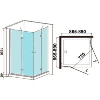 Душевой уголок WeltWasser WW200 200Q22-90 - Превью изображения №6 — Интернет-магазин Time-Shop
