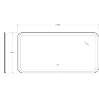  Cezares Зеркало CZR-SPC-STYLUS-1400-700-TCH-WARM - Превью изображения №2 — Интернет-магазин Time-Shop