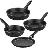 Набор сковород Elan Gallery Гармония вкуса 120112+4 (черный мрамор) - Превью изображения №2 — Интернет-магазин Time-Shop