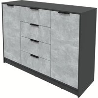 Тумба Интерлиния Концепт КТ-Т140 (бетон/антрацит) - Превью изображения №2 — Интернет-магазин Time-Shop