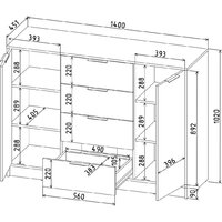 Тумба Интерлиния Концепт КТ-Т140 (бетон/антрацит) - Превью изображения №5 — Интернет-магазин Time-Shop
