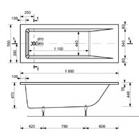 Ванна Эстет Дельта 180x70 ФР-00010113 - Превью изображения №8 — Интернет-магазин Time-Shop