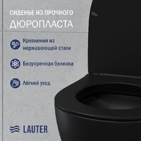 Унитаз подвесной Lauter Sulzdorf (черный с микролифтом) - Превью изображения №2 — Интернет-магазин Time-Shop