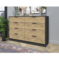 Комод Интерлиния Концепт КТ-К157 (дуб золотой/антрацит) - Превью изображения №4 — Интернет-магазин Time-Shop