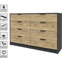 Комод Интерлиния Концепт КТ-К157 (дуб золотой/антрацит) - Превью изображения №3 — Интернет-магазин Time-Shop