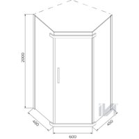 Душевой уголок IVA E1PC90C - Превью изображения №3 — Интернет-магазин Time-Shop